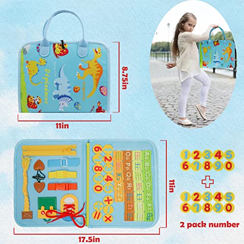 Toddler Busy Board Montessori Toy for 2 3 4 Year Old Boys Girls - Preschool Educational Toys Activity Developing Sensory Board Toys for Boys Girls 2 3 4 5 Years Old Plane Car Travel Toys Gift 2 51AFNoJh2XL
