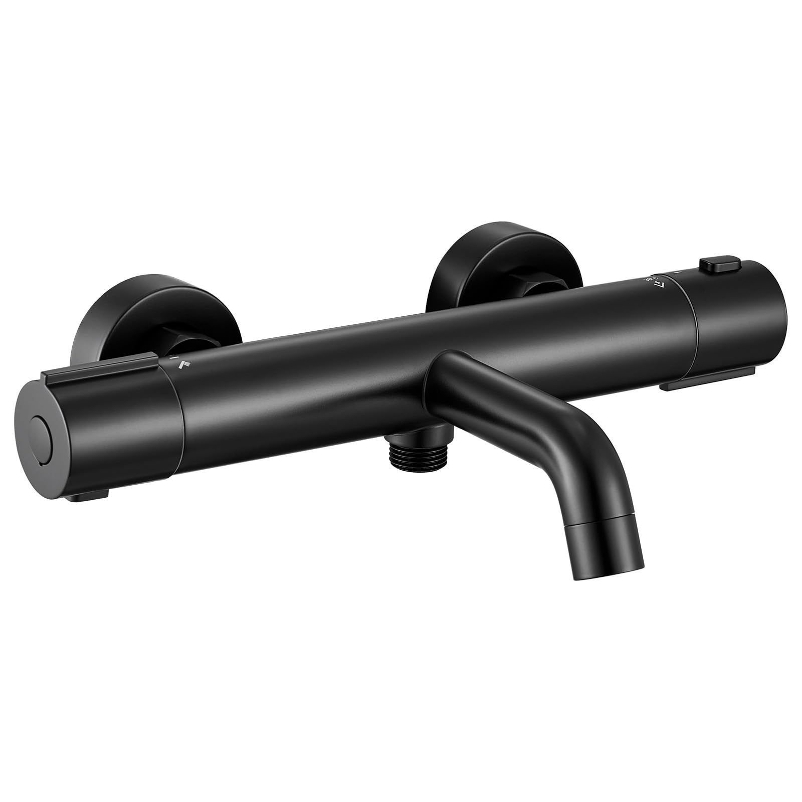 Auralum Mitigeur Douche Thermostatique - Robinet Thermostatique de Douche en Inox 304 avec Verrouillage 38°C - Anti-brûlure - 2 Fonctions pour Bain et Baignoire-Contrôle de la température - Noir