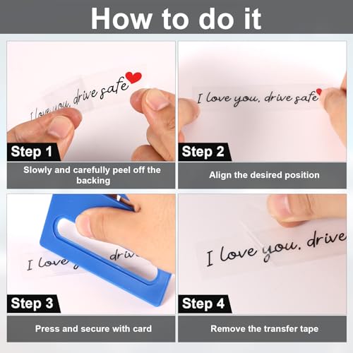Image of 3pcs I Love You Drive Safe Mirror Sticker, 3 Colors Cute Car Rear View Decals Funny Safe Driving Stickers Vinyl Rearview Mirror Decal with Heart for Women Driver Gifts Accessories