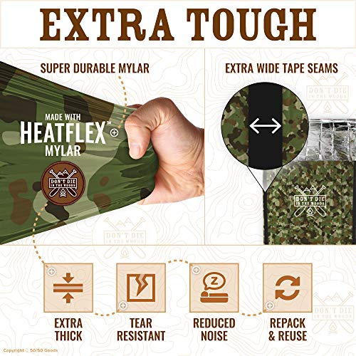 Don’t Die in The Woods - Survival Bivy - Emergency Sleeping Bag with Hood - Made with Extra-Thick Space Blanket Thermal Mylar - Image 5