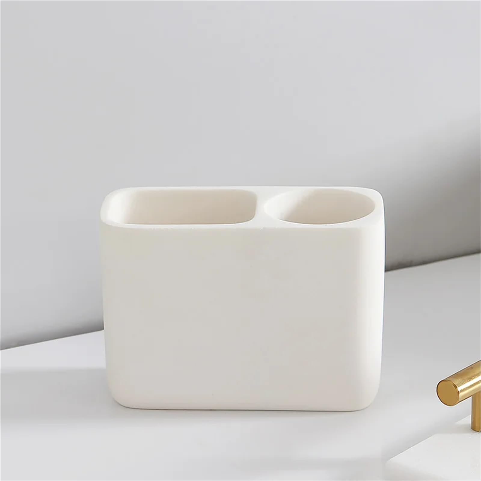 Dispensador de Jabon Dispensador de jabón for el hogar, Suministros baño, Soporte Resina for cepillos Dientes, Botella champú, Caja, Pasta(White)