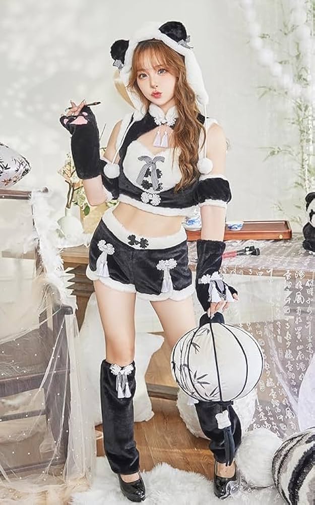 Malymoon マリームーン　もこもこパンダチャイナ 水色 予約-9月下旬頃より順次発送予定】もこもこパンダチャイナ