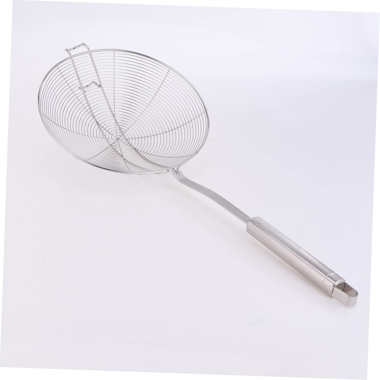 CONGARTENO Stainless Steel Colander Spoon with Ergonomic Handle Wire Mesh Skimmer for Hot Pot Frying Pasta Noodles Easy to Clean Heat Resistant Food Serving Utensil