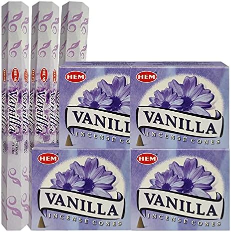 Vanilla Incense sticks and cone incense holder variety pack bundle insence insense insienso