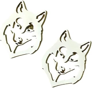 New For Trendy 2025 Simple Lasier Engraving Fashion Stainless Steel Wolf Illustration, Wolves Png, Wolf Head Svg, Lone Art New Year Gifts Jewelry Fashion Accessories Creative Gift