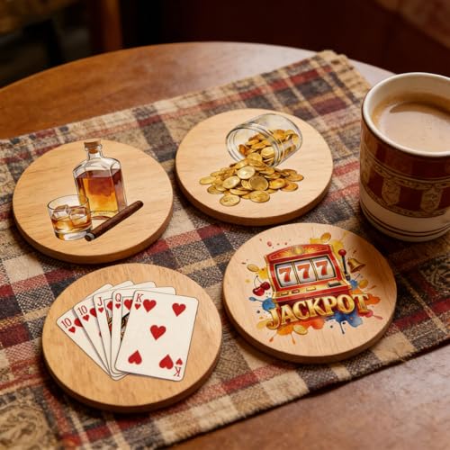 Pegatinas de póquer rub on para decorar jarrones y mesas de juego 6