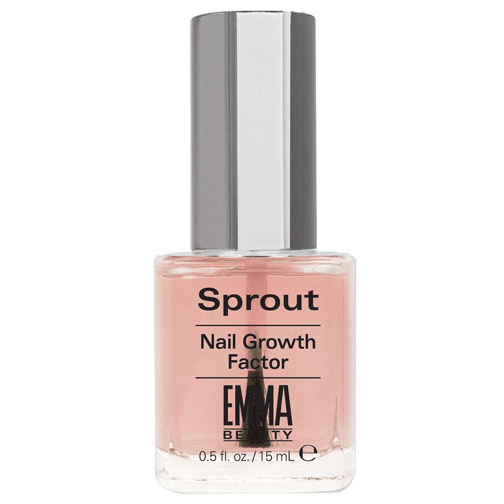 EMMA Beauty Sprout Nail Growth Factor, Clear Nail Polish Base Coat, 12+ Free Formula, 100% Vegan & Cruelty-Free, 0.5 fl. oz. : Beauty & Personal Care