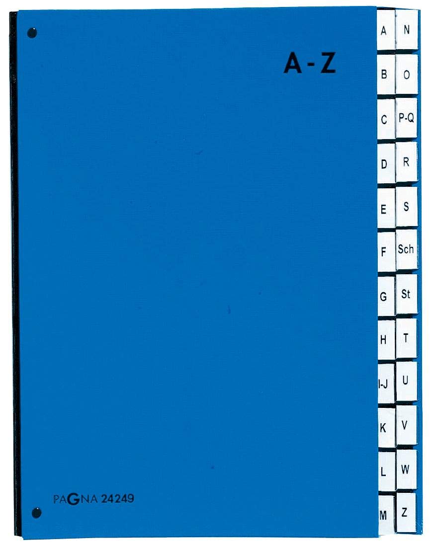 Pagna Pultordner Color (Pultmappe, 24 Fächer, A-Z) (blau | 3er Pack)