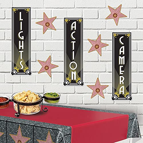 Beistle Mini “Star” Red Carpet Awards Night Cut Outs 60 Piece – Vip Hollywood Décorations To Personalize For Movie Theme Party, 5", Multicolored #TOP3