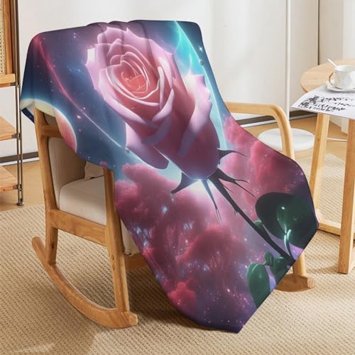 Couverture rose flannel lavable en machine pour éliminer le froid sur le lit - 7