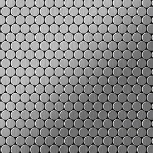 ALLOY Penny Mosaikfliese Metall Edelstahl grau