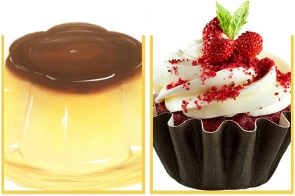 200ml Versatile Muffin Baking Pan, Compact Kitchen Baking Cups for Efficient Storage & Multiple Baking Occasions(100ml short cup)