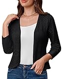 【Material】- Lightweight Open-Front Cardigan Sweater. Dieser Bolero Festlich Damen besteht aus weichem und kuscheligem Stoff, ist leicht, atmungsaktiv und hautfreundlich