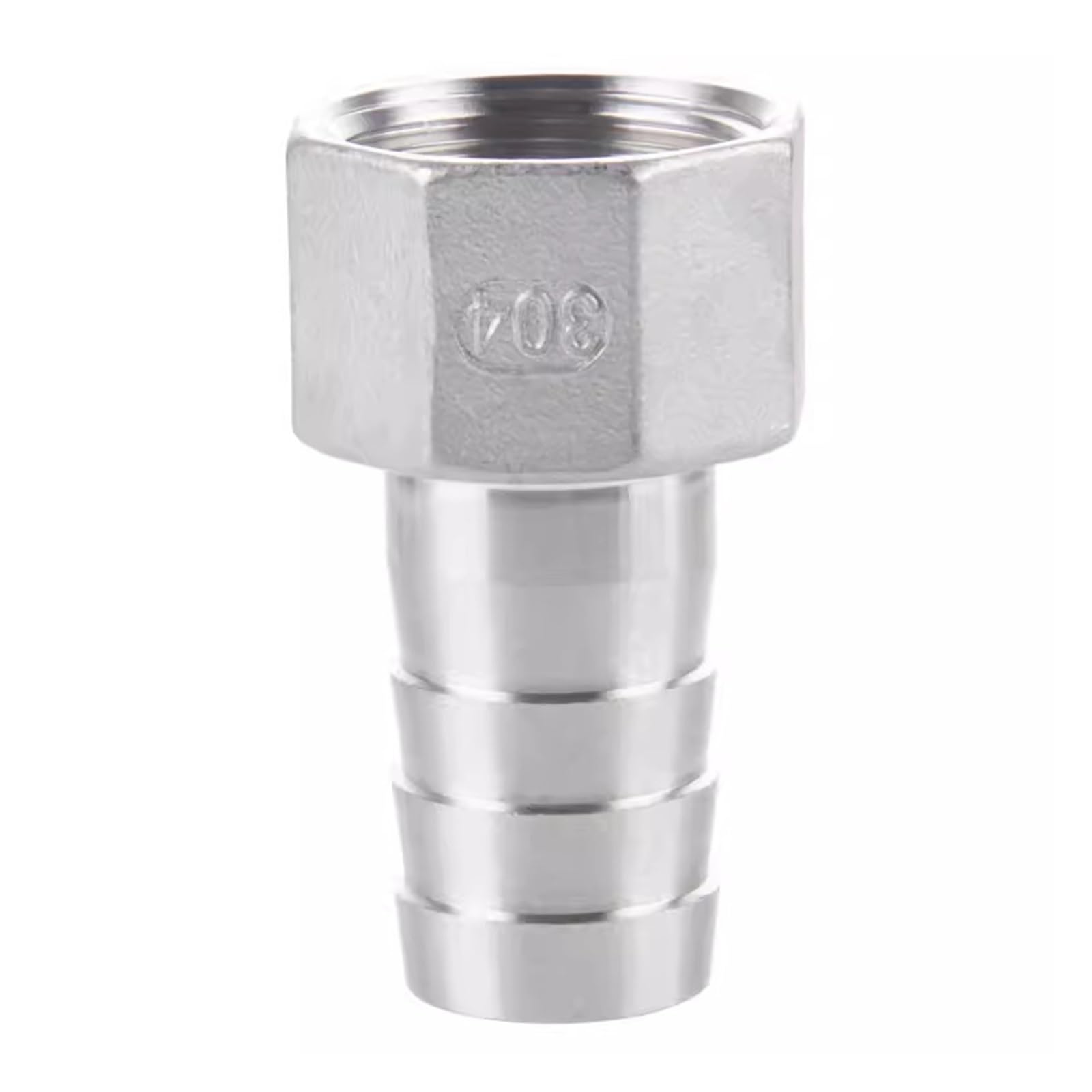 Conector de acero inoxidable 304 con espiga para manguera y rosca hembra BSP de varias medidas