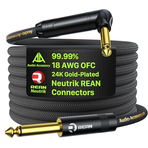 AA AUDIO ACCESSORY Pro Series Guitar Cable 10 ft, Gold-Plate