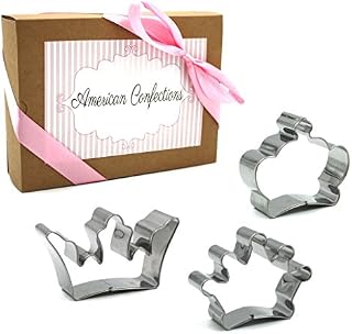 American Confections Crown Cookie Cutter Princess, Birthday, Tea Party - Set of 3