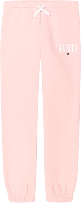 Tommy Hilfiger Girls' Fleece Jogger Sweatpants with Ribbed Cuffs & Functional Side Pockets