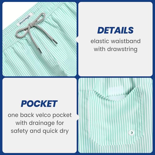 Image of maamgic Mens Swim Trunks 5 Inch with Mesh Lining, Quick Dry Mens Bathing Suit, Swim Shorts for Swimming and Beach