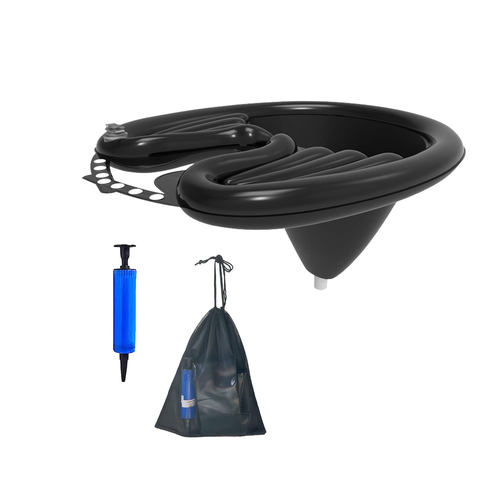 Bassin de shampoing gonflable avec pompe et système de drainage