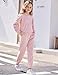 Arshiner Girls Long Sleeve Waff Sweatsuits Crop Top Pullover Hooded 2 Piece Outfits Fashion Sweatpants Sets Athletic Outfit