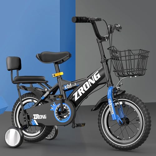 自転車 子供子供自転車補助輪付き自転車カバー 子供用子供自転車12インチ14インチ16インチ18インチ子供自転車女の子3 4 5 6 7 8 歳の男の子と女の子 18インチ ブラックD
