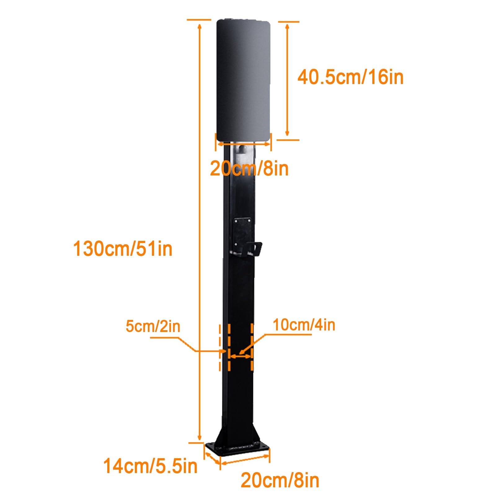 Genérico Estación de Carga para vehículos eléctricos con Pedestal Duradero - Cargador de Pared para vehículos eléctricos, Soporte para Cable de 130 cm para vehículos de Nueva energía, Uso en Exterior