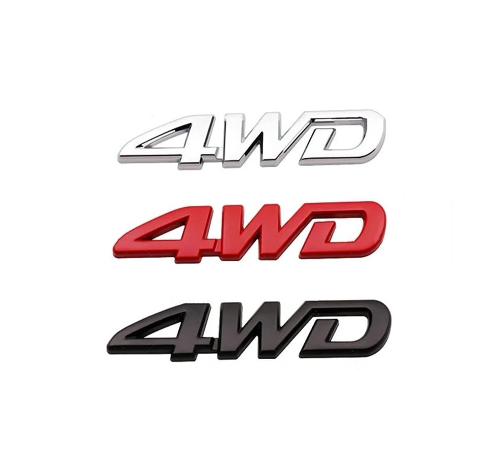3D Metal 4WD Logo Samochód Tylny bagażnik Boczny emblemat Naklejki Naklejki Pasuje do Hyundai Pasuje do Jeep Pasuje do KIA Pasuje do Renault Pasuje do Toyota Pasuje do Mini Pasuje do Hodna (Co