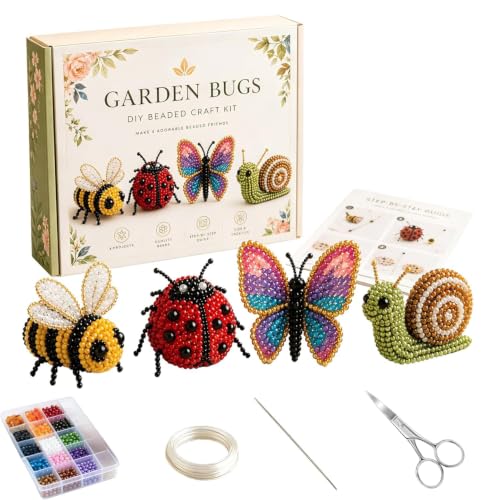 MSOSRIR 3D Beaded Animal Kit Upgraded Bead Embroidery Kit with English Instructions Premium Beading Craft Set for Beginners & Craft Enthusiasts DIY Art Hobbies Home Decor