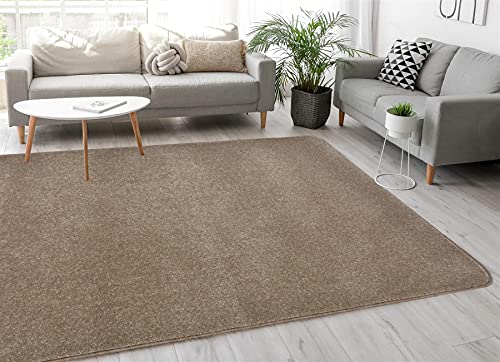 Modern Style Rugs Relay Classic Sustainable Recyclable Large Latte Brown Area Rug. Suitable for Living Room, Bedroom, Conservatory, Office, Lounge Rug. 140x200cm