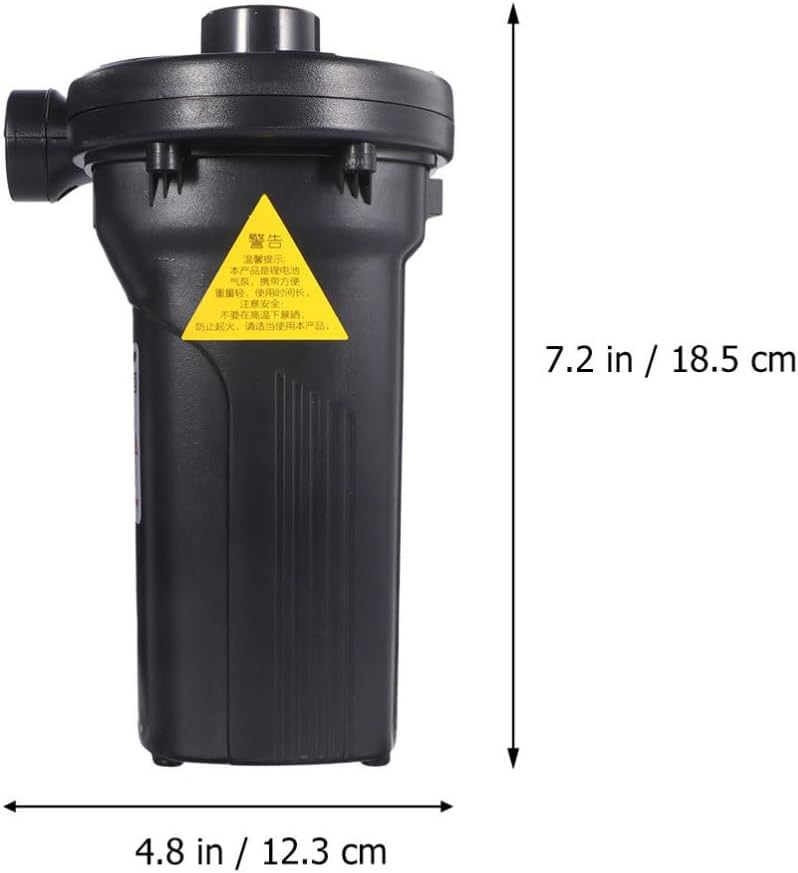 FRCOLOR Rechargeable Electric Air Pump for Inflatables with 4000mah Lithium Battery, High Speed Quick Inflate Portable Pump for Airbeds, Kayaks, and Outdoor Camping with US Plug and Three