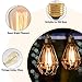 60 Watt Incandescent Edison Light Bulbs, Vintage Dimmable E26 Bulbs, ST64 2200K Warm White Antique 260LM E26 Medium Screw Base Amber Filament Bulbs for Home, Bedroom, Office, Decorative Lamp(4-Pack)