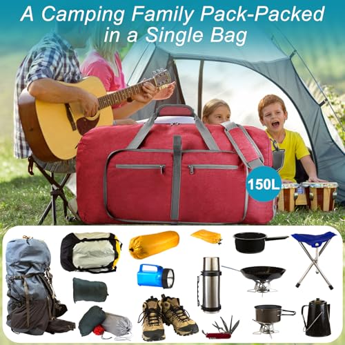 Image of Felipe Varela Foldable Duffle Bag for Travel Weekend Overnight Gym Camping