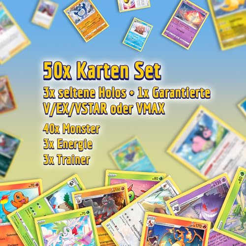 Pokémon Karten Tobostop Original Set mit 50 Sammelkarten