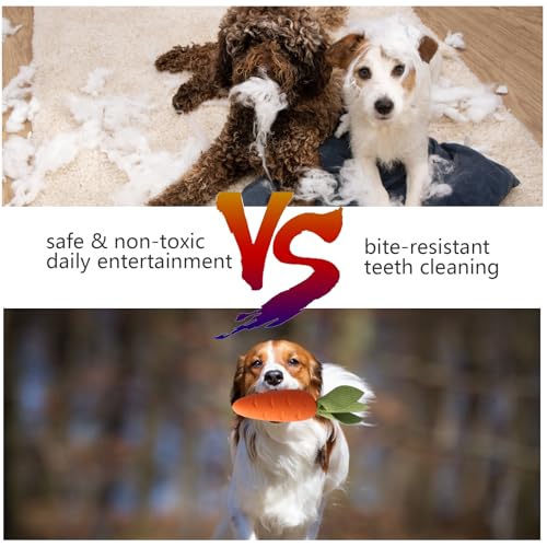 volumoon Hundespielzeug Karotte Ananas, Robustes Kauspielzeug für Welpen, hundekauspielzeug für Zahnreinigung, Gummi Dog Toys, Hund Spielzeug Unzerstörbar, für Kleine Welpen Mittelgroße (Ananas)