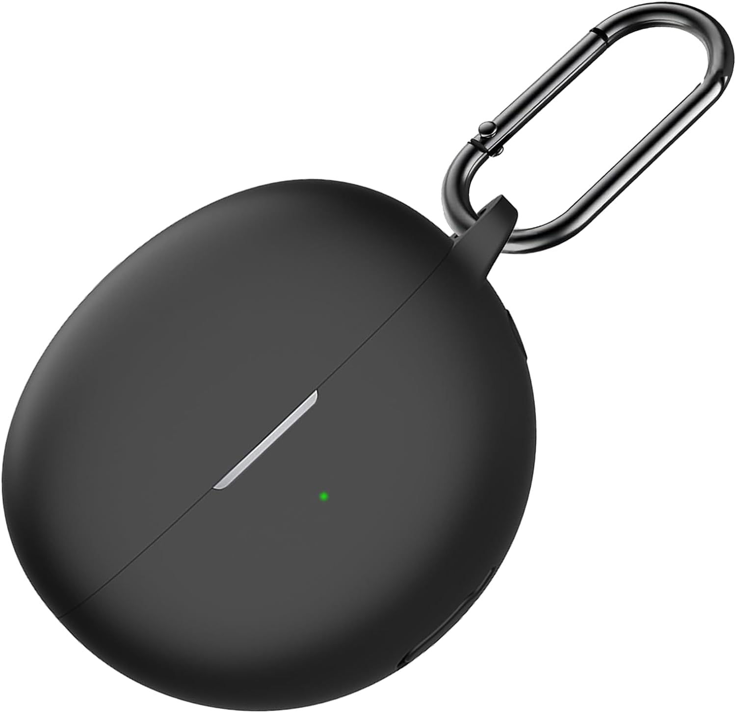 CENXICase for Huawei FreeClip Protection Cover Full-Body Soft Silicone with Keychain Headphone Accessories Funda Carcasa (Black)