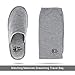 Sunshine Code Men's Memory Foam Cotton Washable Slippers with Matching Travel Bag for Home Hotel Spa Bedroom, L, Grey