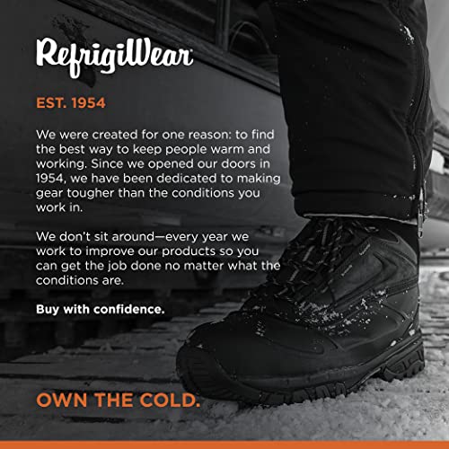 RefrigiWear Men's PolarForce Max Work Boots - Insulated & Rated to -40°F - Composite Safety Toe & Waterproof Winter Boots - Black - 9 by RefrigiWear - Image 6