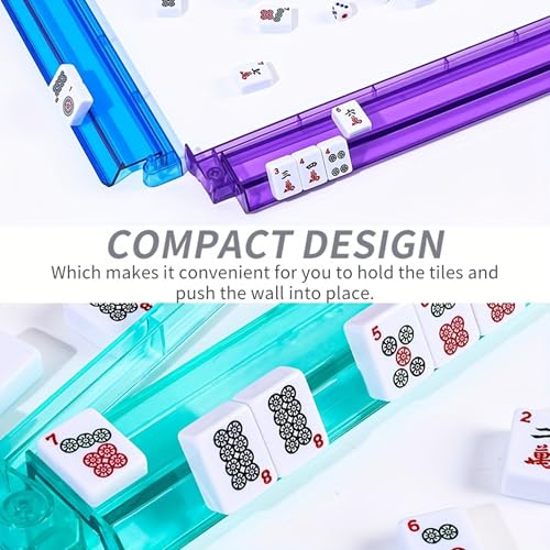Accesorios para Mahjong con soporte y empujadores blanco miniatura 3