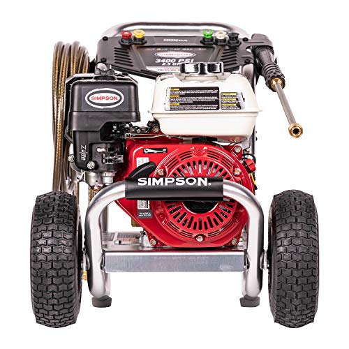 SIMPSON Cleaning ALH3228-S Aluminum Gas Pressure Washer Powered by HONDA GX200 3400 PSI at 2.5 GPM