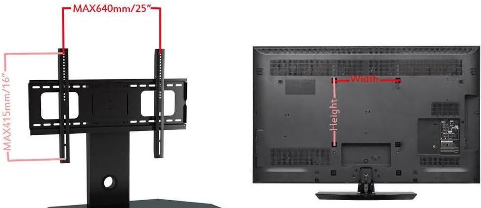 2xhome - TV Stand with Shelves - Tempered Glass Shelf Shelving System Combo Unit Rack Tower Base Black Two (2) Tier Double Tinted Smoke Colored Glass Coloured Color - Integrated TV Mount Bracket