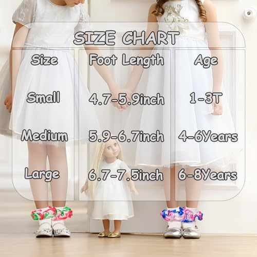 Baby Blue Fancy Ruffle Socks for Toddler Girls Two Tone Double Frilly Fancy Dress Socks for 1-8 Years2