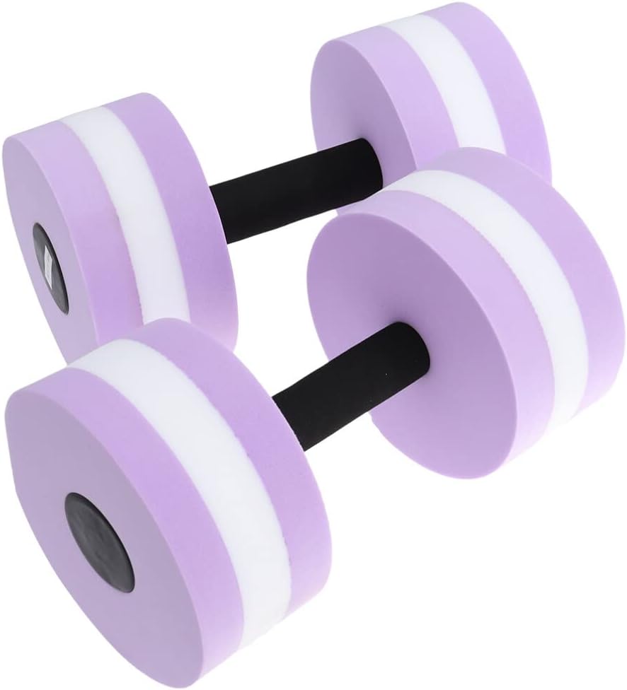 2Pcs Aquatic Exercise Dumbbells Water Barbells Hand Bar for Water Resistance Aerobics Pool Weights
