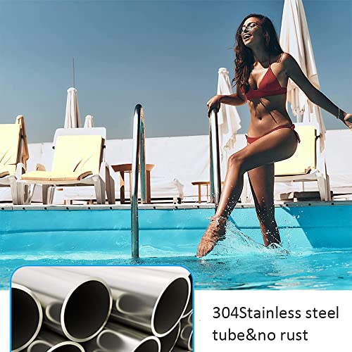 Escalera para piscina 3 peldaños antideslizante acero miniatura 3