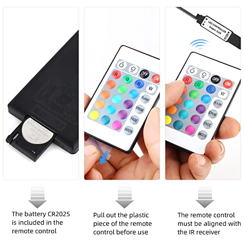 Rgbzone 1M Usb Dc 5V Ir Led Controller With 24 Key Wireless Remote For 5050 3528 Rgb Led Light Strips #TOP4