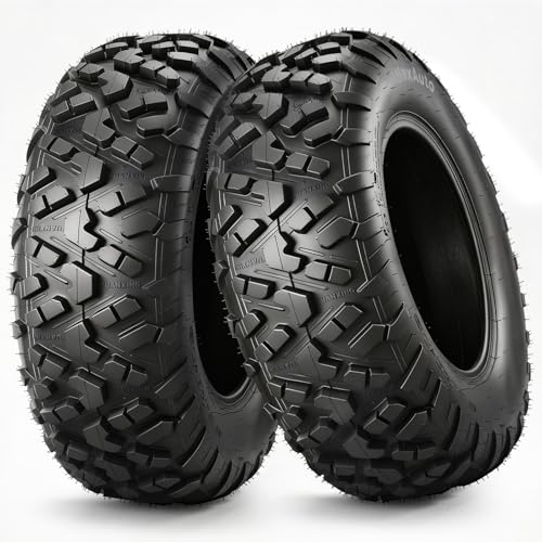 MaxAuto AT24x8-12 ATV UTV Tires Off-Road All-Terrain Mud Tires, 6 Ply Tubeless