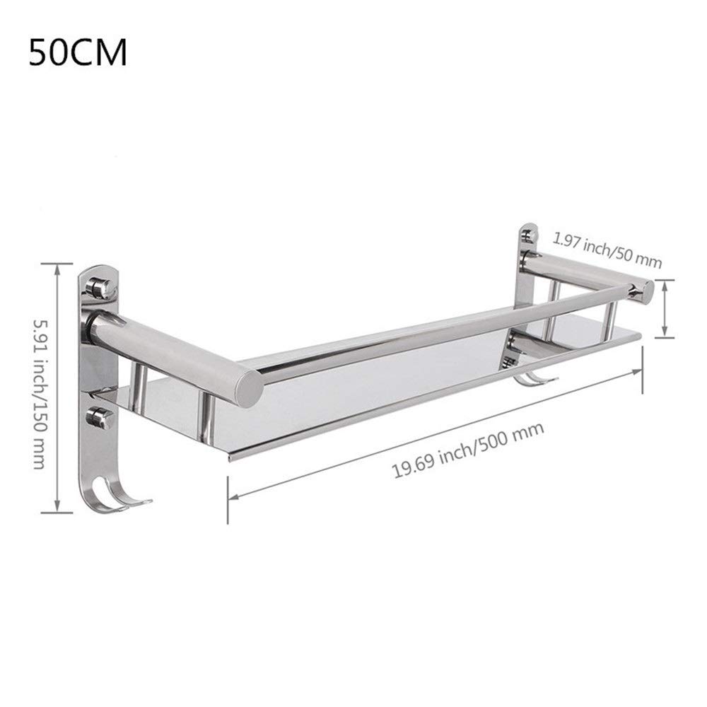 Estante De baño Estante De baño Estante De Almacenamiento Rectangular De baño De Acero Inoxidable Montado En La Pared Estante para Toallas De baño Montado En La Pared para baño Cocina Hogar