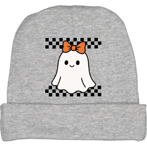 inktastic Halloween Girl Ghost Checkered Baby Beanie Hat