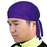 Clobeau Bandana Stirnbänder Schweiß Wicking Beanie Mütze Totenkopf Kopfwickel Helme Beanie - Violett - Groß