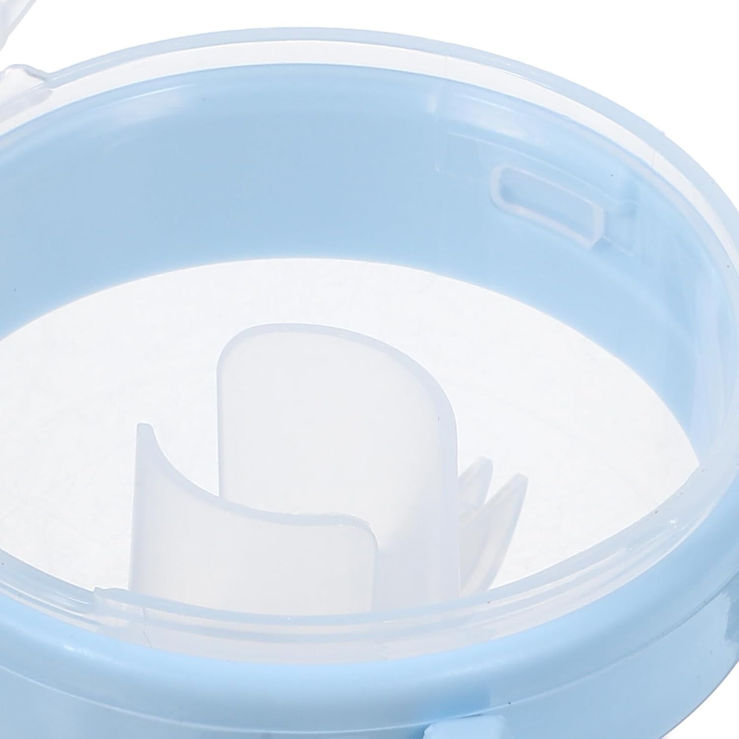 Portable Holder Case Dustproof Storage Box with Hook Blue Travel Pacifier Container for Hygiene