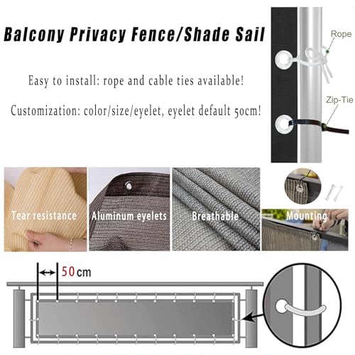 Bouclier de clôture blanc 2,7x5m en polyéthylène résistant aux UV